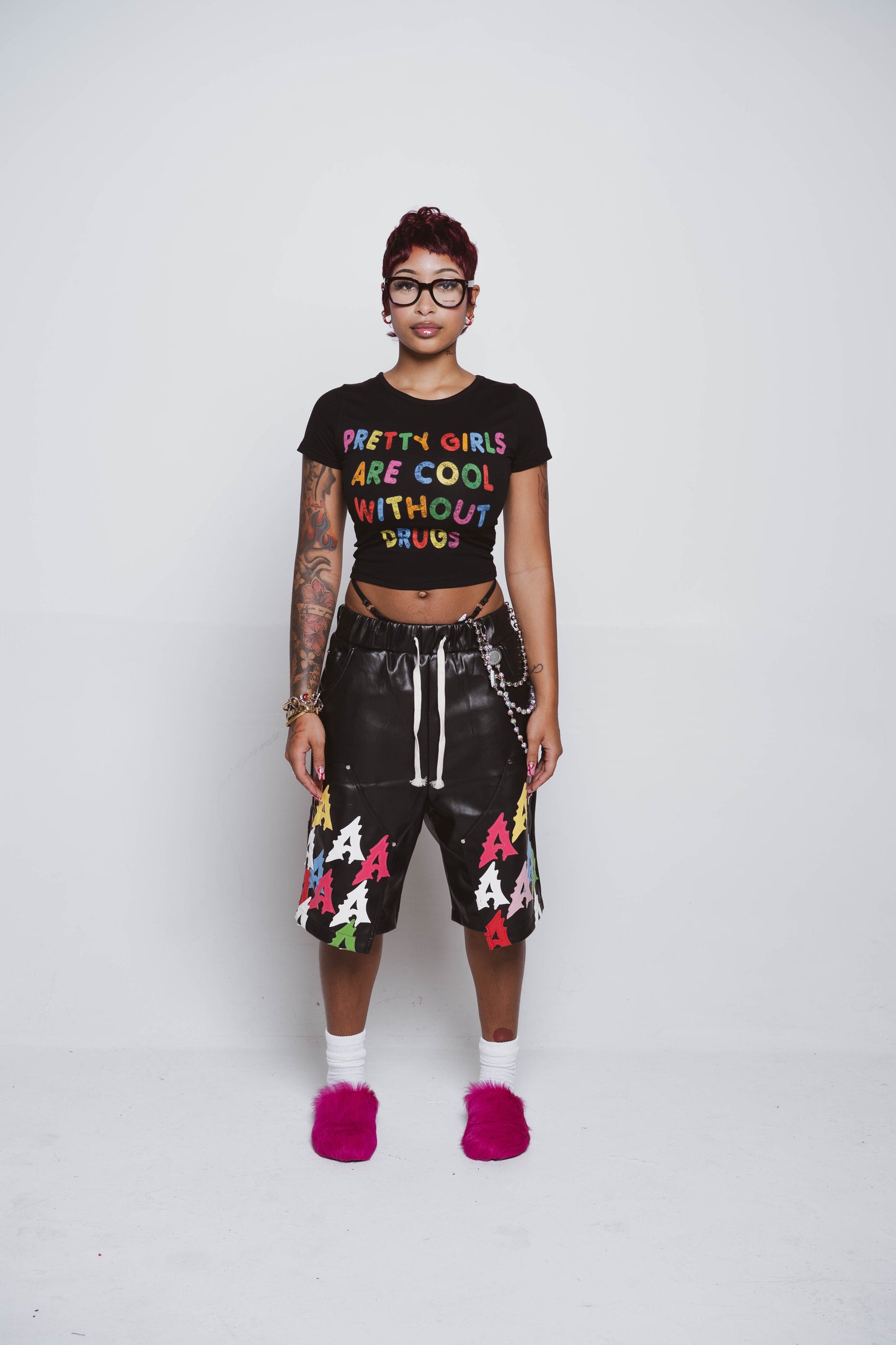 Pretty Girls Are Cool Without Drugs Black Baby Tee