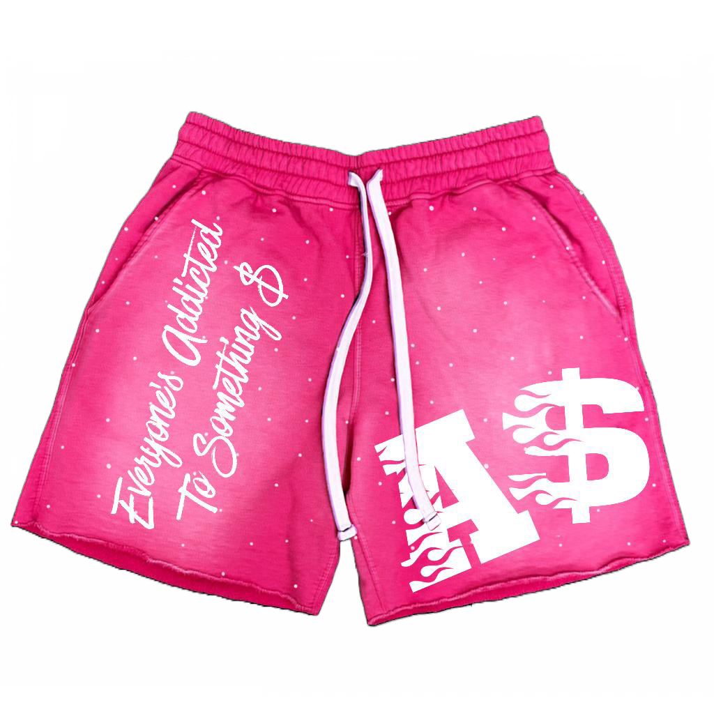 Rhinestone Shorts Pink