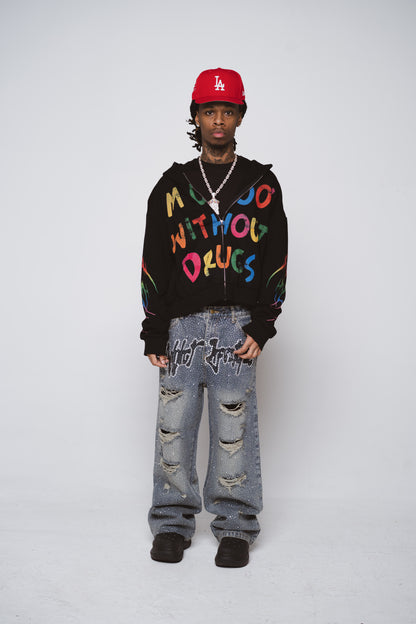 Black Cwd Zip Up