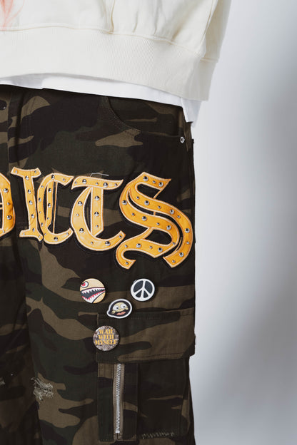 Camo Button Shorts