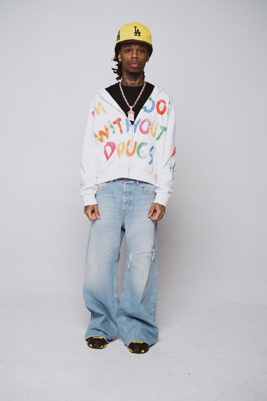White Cwd Zip Up