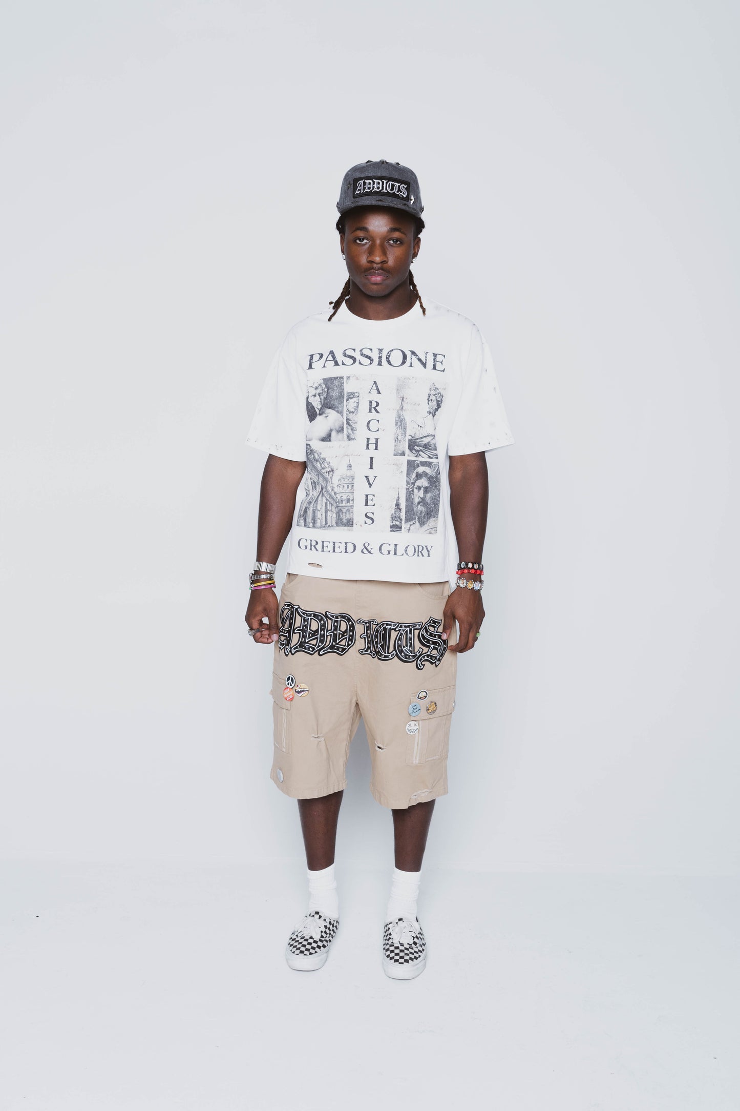 Khaki Button Shorts