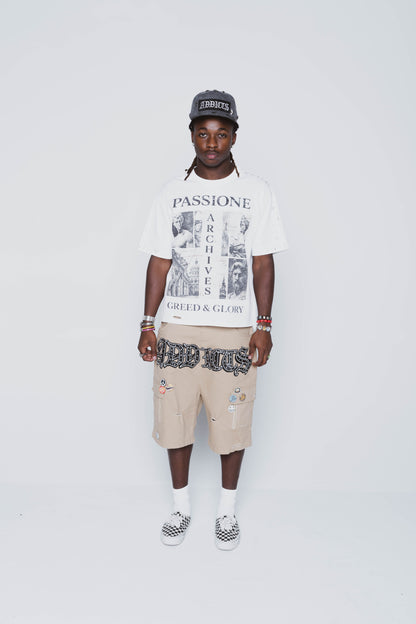 Khaki Button Shorts