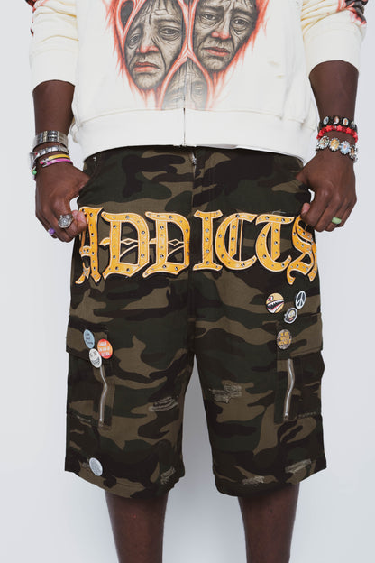 Camo Button Shorts