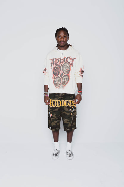 Camo Button Shorts