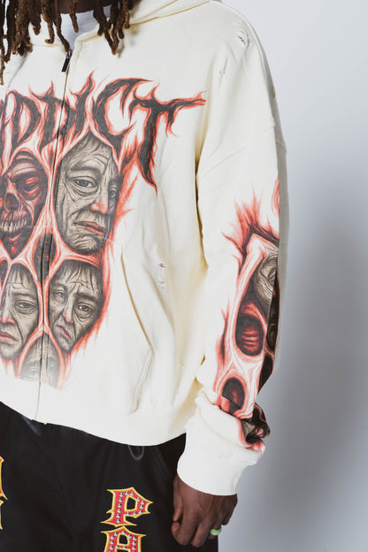 Sh*t Faced Cream Zip up