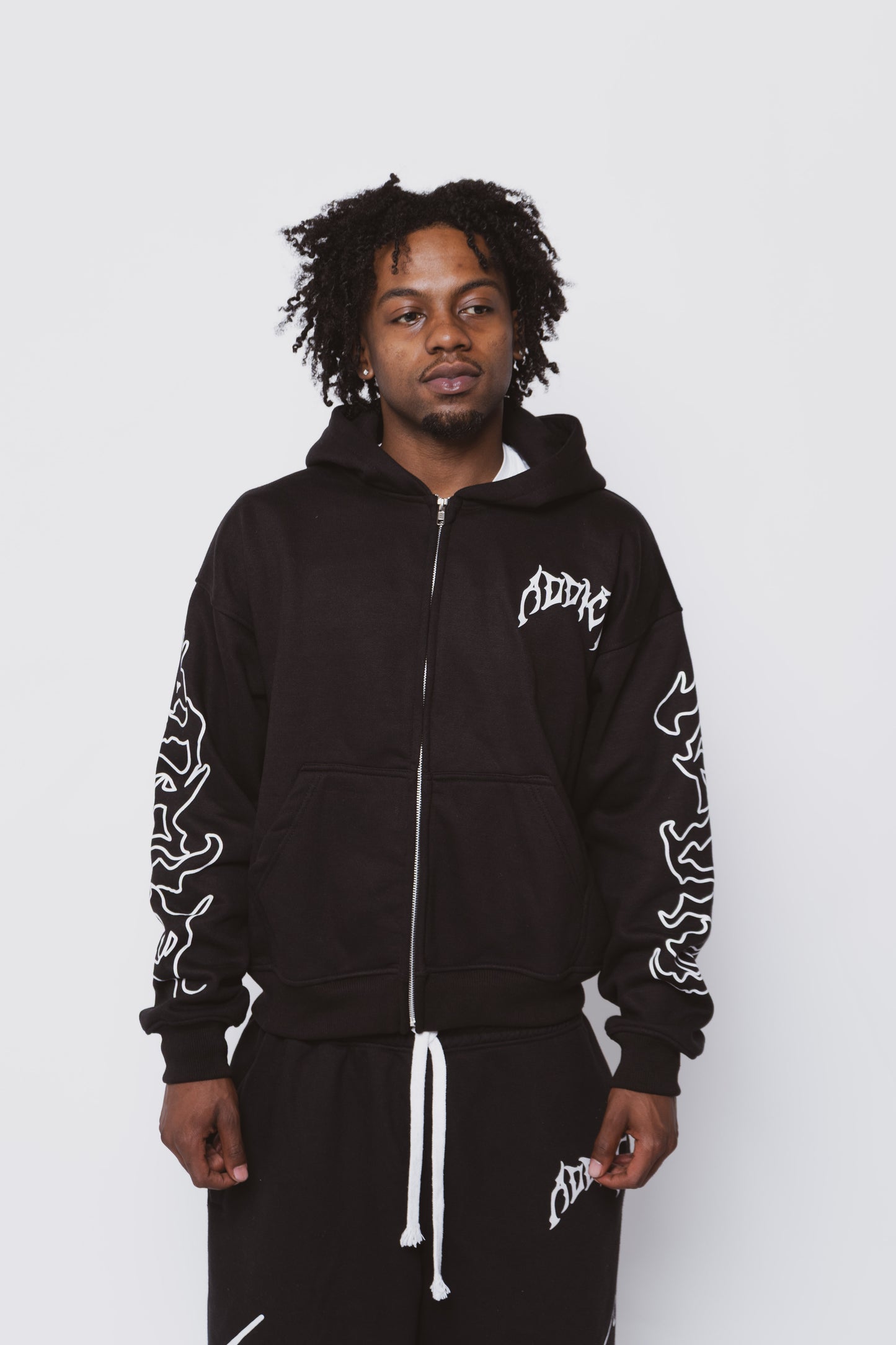 Black Essential Zip Up