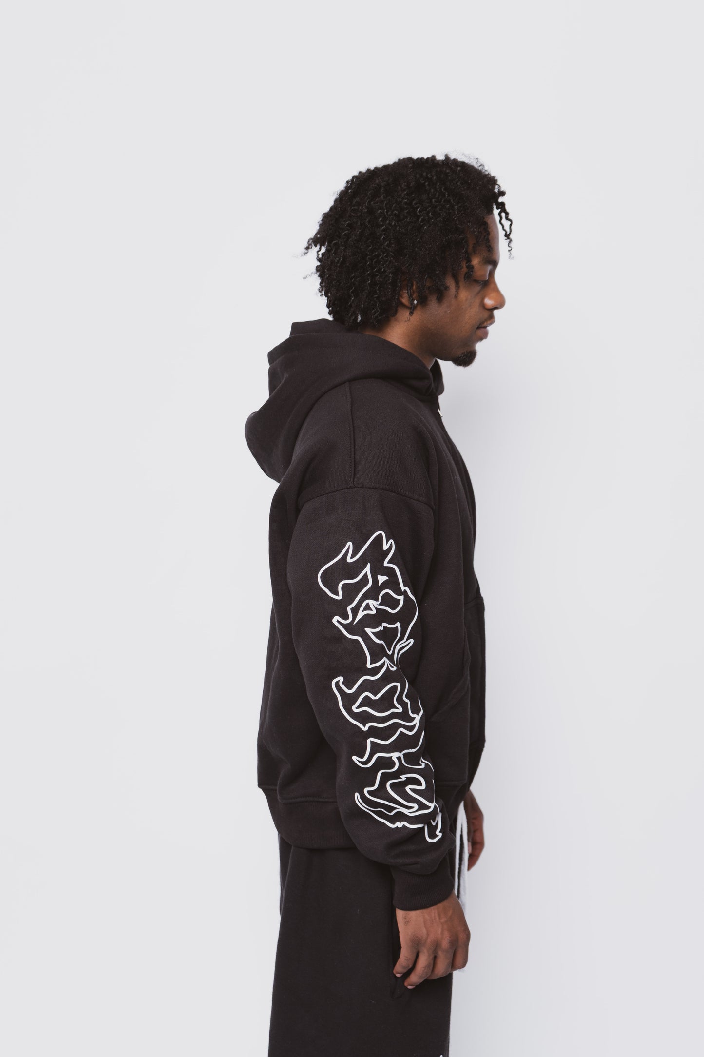 Black Essential Zip Up