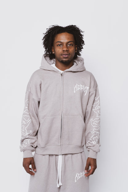 Grey Essential Zip Up