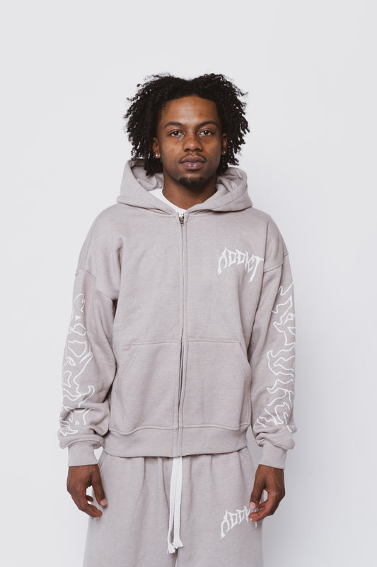 Grey Essential Zip Up