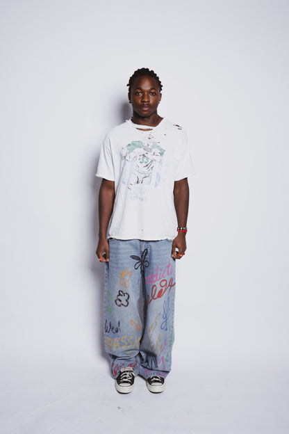 Scribble Scrabble Denim