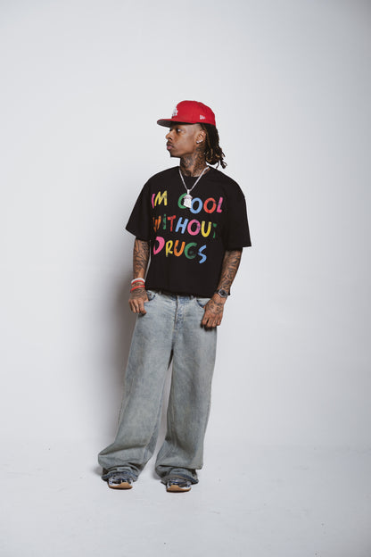 Cool Without Drugs Black Tee