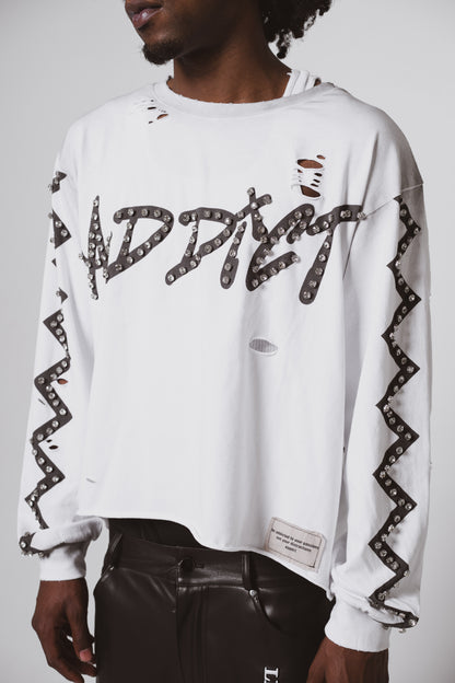 White Spending Addiction Long Sleeve