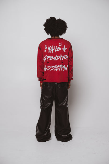 Red Spending Addiction Long Sleeve