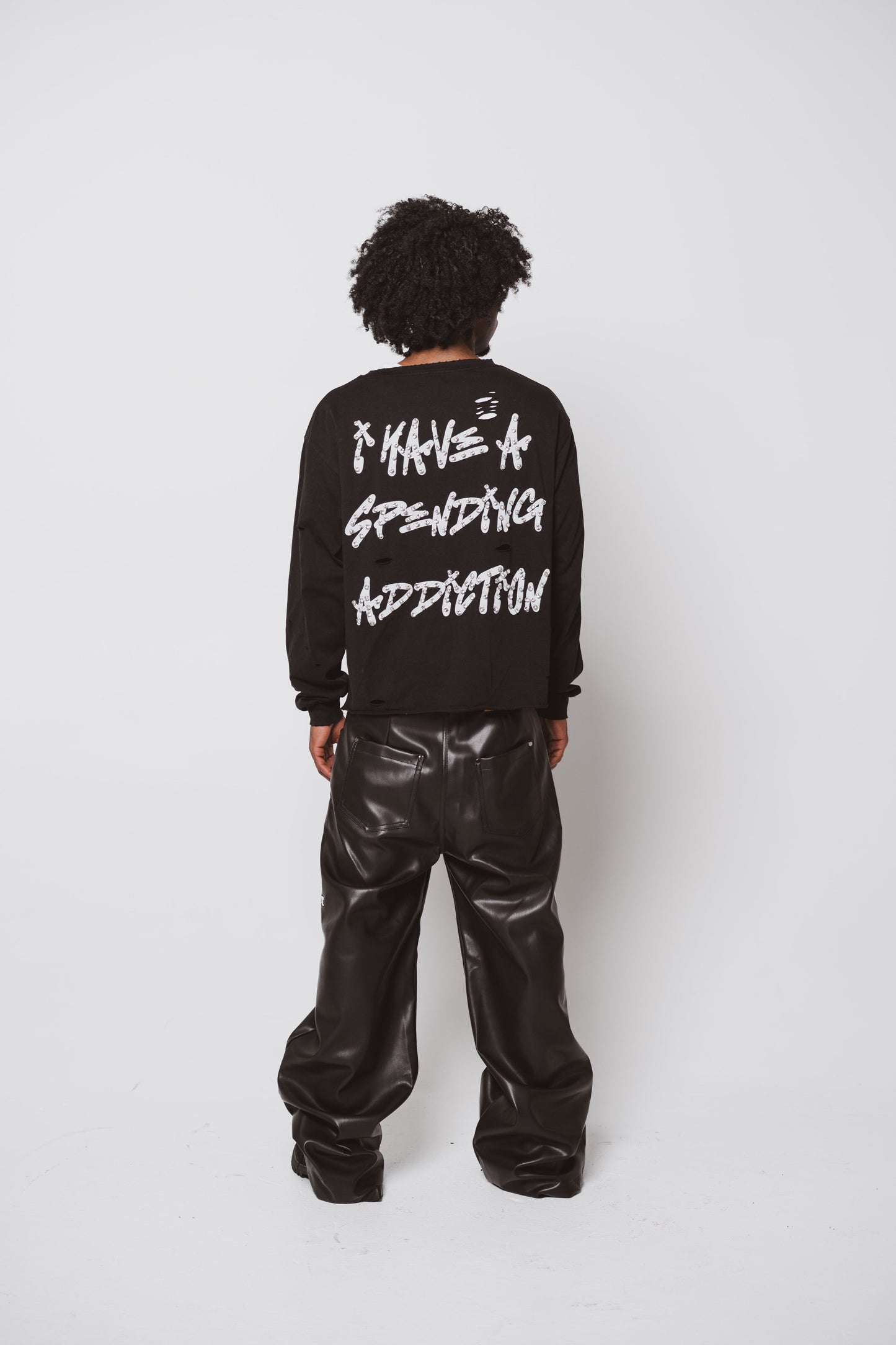 Black Spending Addiction Long Sleeve