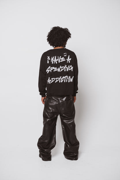 Black Spending Addiction Long Sleeve