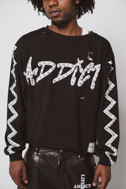 Black Spending Addiction Long Sleeve