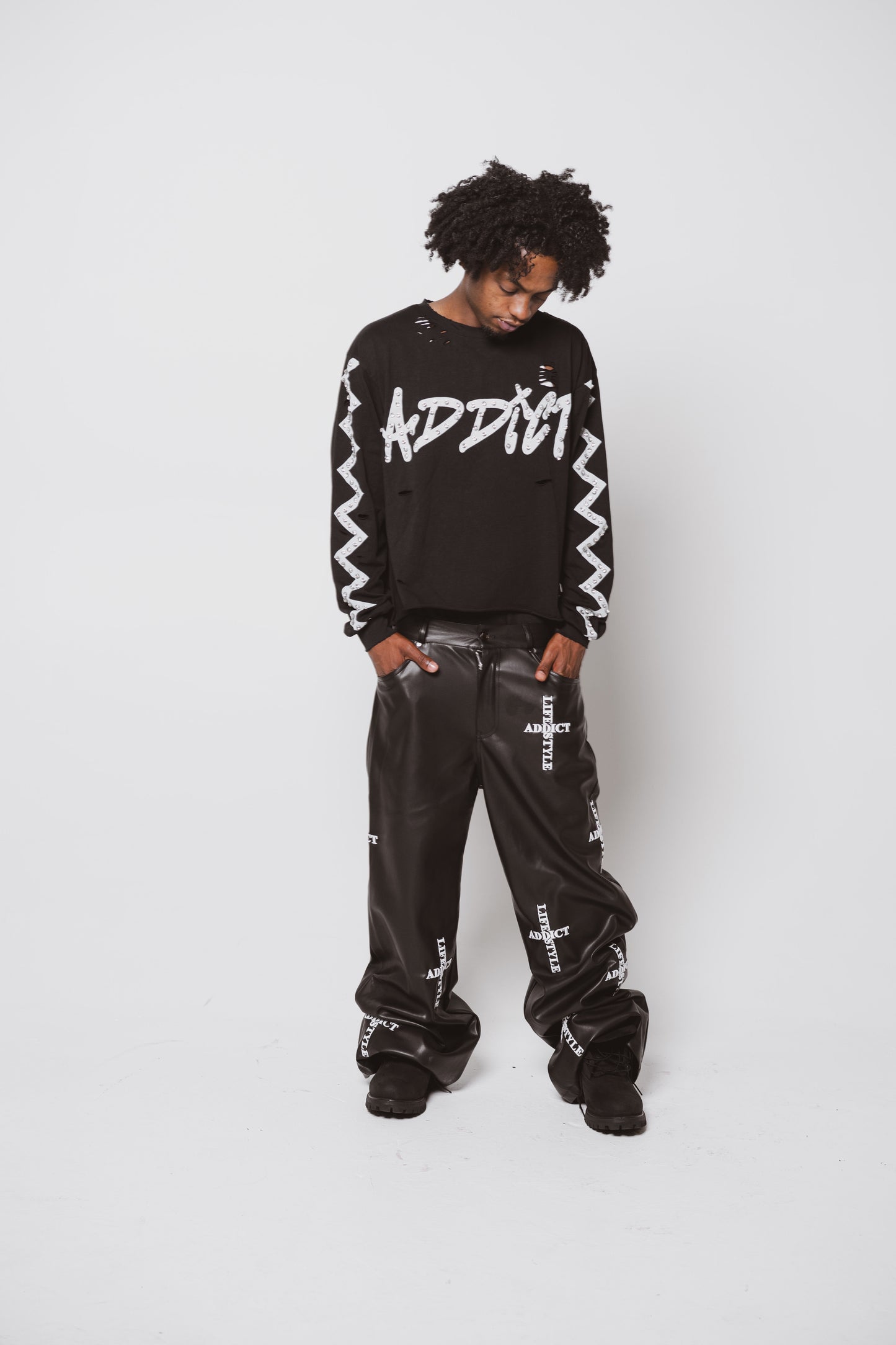 Black Spending Addiction Long Sleeve