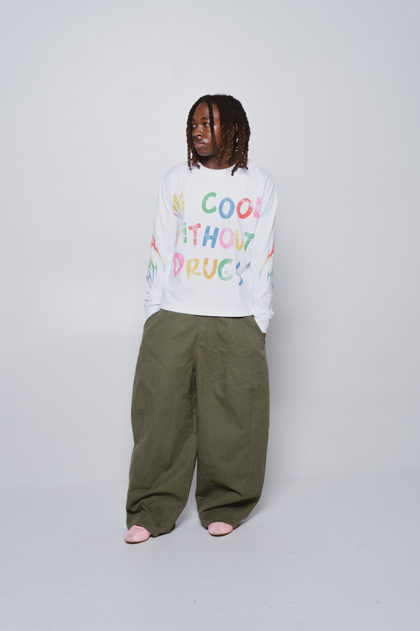 Cool Without Drugs White Long Sleeve
