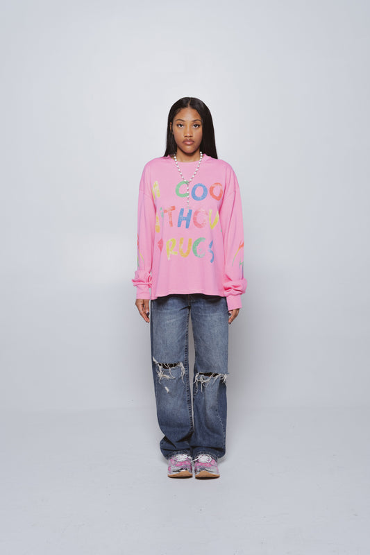 Cool Without Drugs Pink Long Sleeve