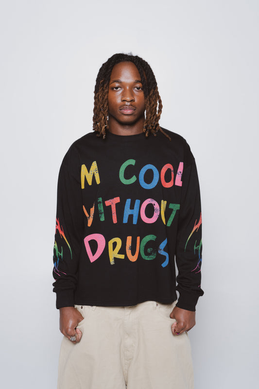 Cool Without Drugs Black Long Sleeve