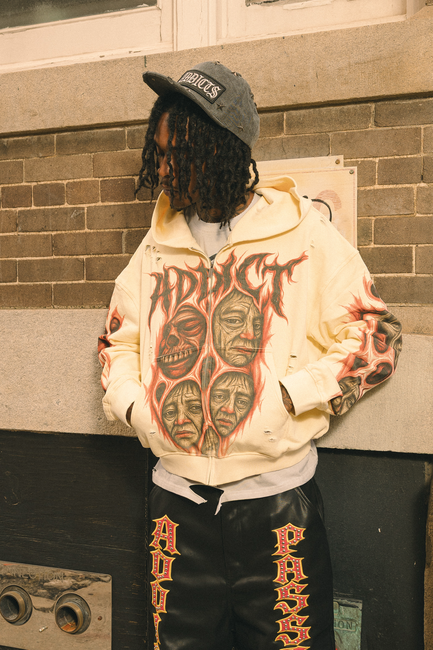 Sh*t Faced Cream Zip up
